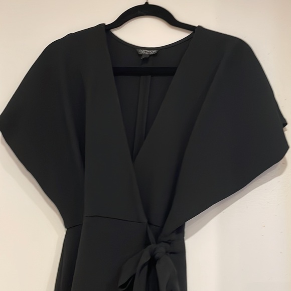 BLACK TOPSHOP WRAP DRESS - Picture 4 of 5